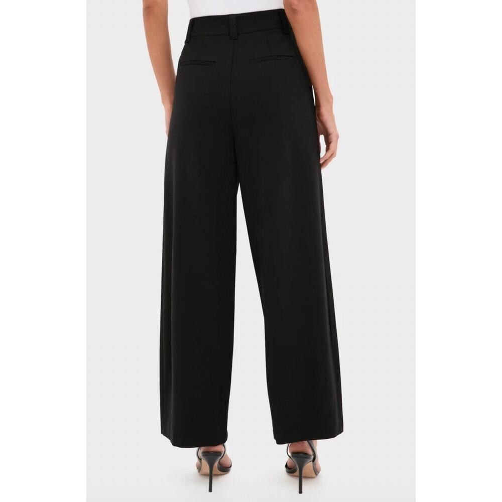 NWT Pistola Eden Pleated Ponte Barrel Tailored Trouser Night Out Black Womens 26 - Picture 2 of 9